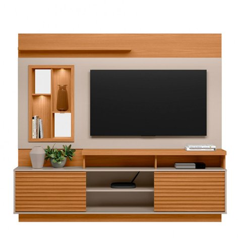 Home 200cm para Tv com até 60 Polegas Eldorado Linea Brasil Nature/off White