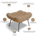 Ver imagem 4 de Kit 2 Puff's Decorativos Costela L02 Linho Bege Escuro - Lyam Decor