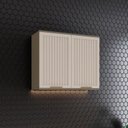 Ver imagem 1 de Armário Aéreo 2 Portas Ripado 80 Cm Ambiente Connect Duna Cristal – Henn