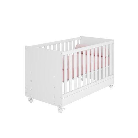 Berço Mini Cama com Colchão Doce Sonho 1344 Branco Qmovi Probel