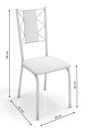 Ver imagem 3 de Conjunto Sala de Jantar Mesa com 4 Cadeiras Estofadas Cromado 795 Kappesberg Crome Cromado/marrom
