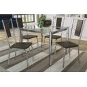Ver imagem 1 de Conjunto Sala de Jantar Mesa com 4 Cadeiras Estofadas Cromado 795 Kappesberg Crome Cromado/marrom
