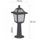 Ver imagem 4 de 6 Balizadores de Jardim Pretos 45x18cm Luminárias de Chão Ex