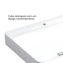 Ver imagem 5 de Cuba para Banheiro Kohler Vox Retangular de Sobrepor Retangular 58x46cm com Furo Branca 2660br-1-0 B