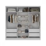 Guarda-roupa Casal Ravi 6 Portas Reflecta 4 Gavetas 100% Mdf Branco - Mambel - 3