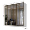 Guarda-roupa Casal Ravi 6 Portas Reflecta 4 Gavetas 100% Mdf Branco - Mambel - 4