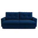 Ver imagem 3 de Sofá Deep Retrátil 3 Lugares Suede Azul Marinho 180cm Azul