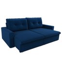 Ver imagem 4 de Sofá Deep Retrátil 3 Lugares Suede Azul Marinho 180cm Azul