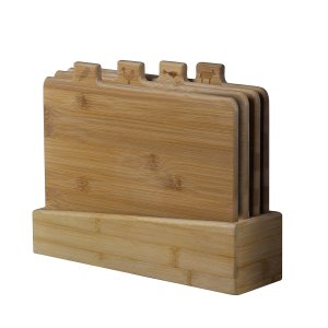 Jogo 4 Tábuas de Corte Bambu 5 Peças Forest Line Berlinger Haus Utensílio Ecológico Cozinha Chef