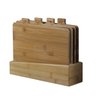 Jogo 4 Tábuas de Corte Bambu 5 Peças Forest Line Berlinger Haus Utensílio Ecológico Cozinha Chef - 1