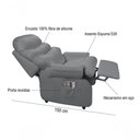 Ver imagem 2 de Poltrona Reclinável Barão Papai Mamãe com Assento de Elevação Corano Cinza Cinza 312