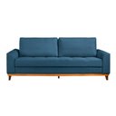Ver imagem 1 de Sofá Living e Reclinável Jasmin Linho com Pés de Madeira Usb com Kit Usb Cor Azul 2164