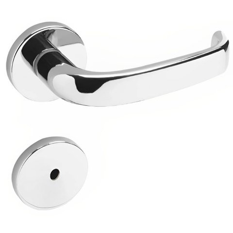 Conjunto de Fechadura 6236 em Zamac para Banheiro St2 55 Roseta 323 de Inox Cromado - 21207008-2 - L