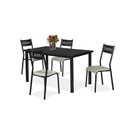 Ver imagem 2 de Mesa de Jantar c/4 Cadeiras Titanium Tampo Preto Tubo Preto
