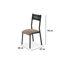 Ver imagem 3 de Mesa de Jantar c/4 Cadeiras Titanium Tampo Preto Tubo Preto