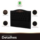 Ver imagem 2 de Cabeceira King Size Estofada para Cama Box Maitê Veludo Cor Preto