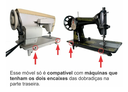 Ver imagem 3 de Gabinete Máquina de Costura Domestica Singer- C/rodinhas