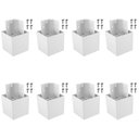 Ver imagem 1 de Kit 8 Pés para Guarda Roupa Branco Cantoneira 70 Mm