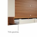 Ver imagem 5 de Painel para Tv até 75 Polegadas 3 Gavetas 1 Prateleira com Ripado Copiapó - Cinamomo / Off White