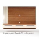Ver mais imagens de Painel para Tv até 75 Polegadas 3 Gavetas 1 Prateleira com Ripado Copiapó - Cinamomo / Off White