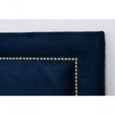Ver imagem 4 de Cabeceira Casal Reta Luxo 140x60 Suede Azul - Tachas Prata