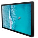 Ver imagem 2 de Quadro Decorativo Caixa o Mar e o Barco Tacolado Moldura Caixa Alta 4,5cm Branca com Vidro 20 X 30cm
