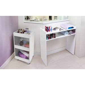 Mesa de Manicure e Carrinho MultiUso - Estética e Salão de Beleza