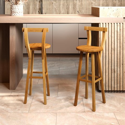 Banqueta Iraque em Madeira Maciça de Demolição – Design Rústico e Sofisticado