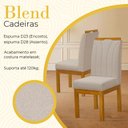 Ver imagem 2 de Kit 4 Cadeiras Blend Estofadas Pés Madeira Maciça Sala Jantar Moderna Premium Luxo Conforto - Bege