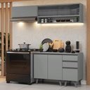 Ver imagem 1 de Armário de Cozinha Compacta 200cm Nice Madesa 14 Cinza