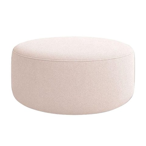 Puff Redondo Organico Imperial 40x80 cm Boucle Rose Impo