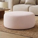 Ver imagem 2 de Puff Redondo Organico Imperial 40x80 cm Boucle Rose Impo