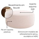 Ver imagem 4 de Puff Redondo Organico Imperial 40x80 cm Boucle Rose Impo