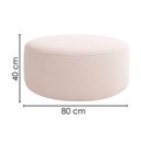 Ver imagem 3 de Puff Redondo Organico Imperial 40x80 cm Boucle Rose Impo