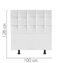 Ver imagem 2 de Cabeceira Estofada Cama Box Solteiro 100cm Espanha Corino Branco- Mabe Magazine
