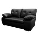 Ver imagem 1 de Sofá de Couro 2 Lugares Texas 158cm M06 Cor Preto 450 - Doce Sonho Móveis
