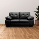 Ver imagem 2 de Sofá de Couro 2 Lugares Texas 158cm M06 Cor Preto 450 - Doce Sonho Móveis