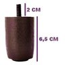 Kit com 7 Pés para Cama Box ou Baú Casal P63 Marrom - 2