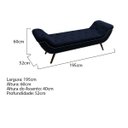 Ver imagem 3 de Recamier Divã Odessa P04 195 cm Suede - ADJ Decor - Azul Marinho TCA 948