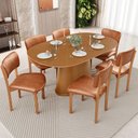 Ver imagem 7 de Kit 04 Cadeiras para Sala de Jantar Cozinha Living Estofada Dara L02 Couríssimo Camel - Lyam Decor