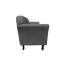 Ver imagem 5 de Namoradeira Decorativa Dália Suede Cinza 2 Lugares Pés Madeira Mz Decor