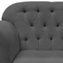 Ver imagem 6 de Namoradeira Decorativa Dália Suede Cinza 2 Lugares Pés Madeira Mz Decor