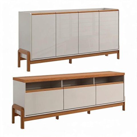 Rack Bancada com Buffet Aparador Moderno Repleta