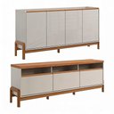 Ver imagem 1 de Rack Bancada com Buffet Aparador Moderno Repleta