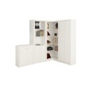 Ver imagem 2 de Escritório com 3 Estantes e Balcão Branco - Fdecor