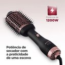 Ver imagem 4 de Escova Secadora Mondial Black Rose Argan 3 em 1 1200w Preto/rosa Bivolt - Es-14-bi