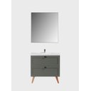 Ver imagem 7 de Gabinete para Banheiro com Cuba e Espelho 80cm Retro Mdf Verde Milano - On Móveis