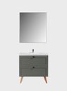 Ver imagem 7 de Gabinete para Banheiro com Cuba e Espelho 80cm Retro Mdf Verde Milano - On Móveis