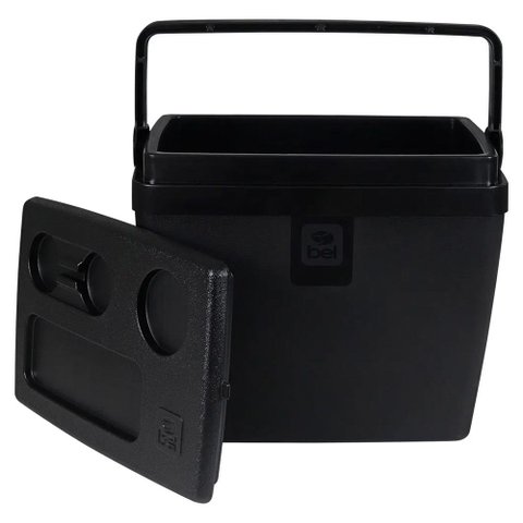 Caixa Térmica Cooler 26L Com Alça 35 Latas Preta Bel