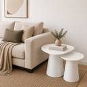 Ver imagem 1 de Kit Mesas Laterais Orgânica Canya 50cm e 40cm - Laca Branco